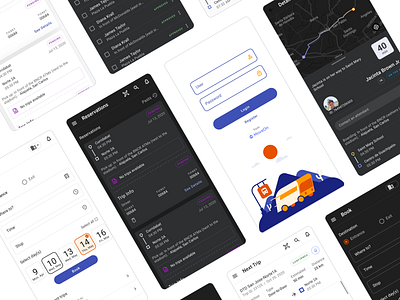 MoveOn PWA mobile screens app branding icons illustration ui