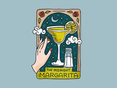 Midnight Margarita halloween illustration margarita midnight midnight margaritas practical magic tarot tarot card vector