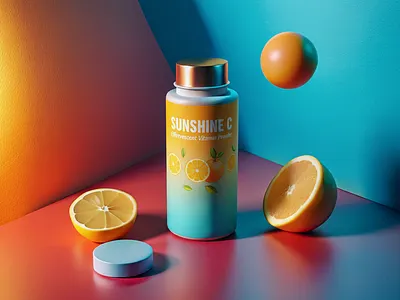 Vitamin Powder - Bright & Refreshing Brand Design 🍊☀️ creative packaging