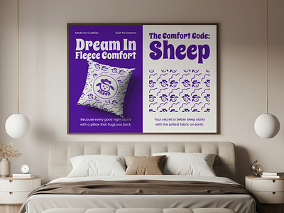 Sheep Logo and Visual Design animal brand branding comfort design dream graphic design logo modern poster sheep sleep trend vector
