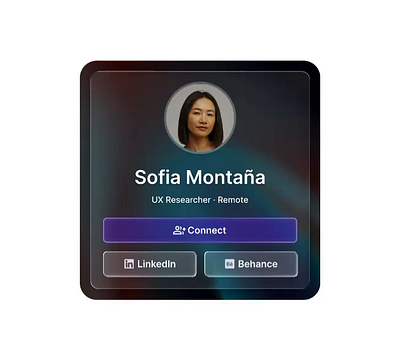 Glassmorphism profile social media concept animation glassmorphism liquid glass motion graphics ui