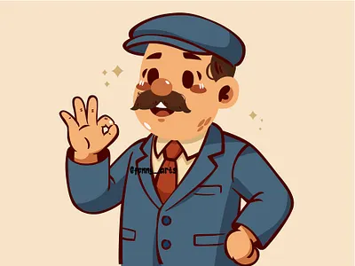 Cartoon Man with Mustache and Hat awareness background barber blue cancer diagnosis disease event hair health male man moustache movement november prevention prostate shave shaving symbol