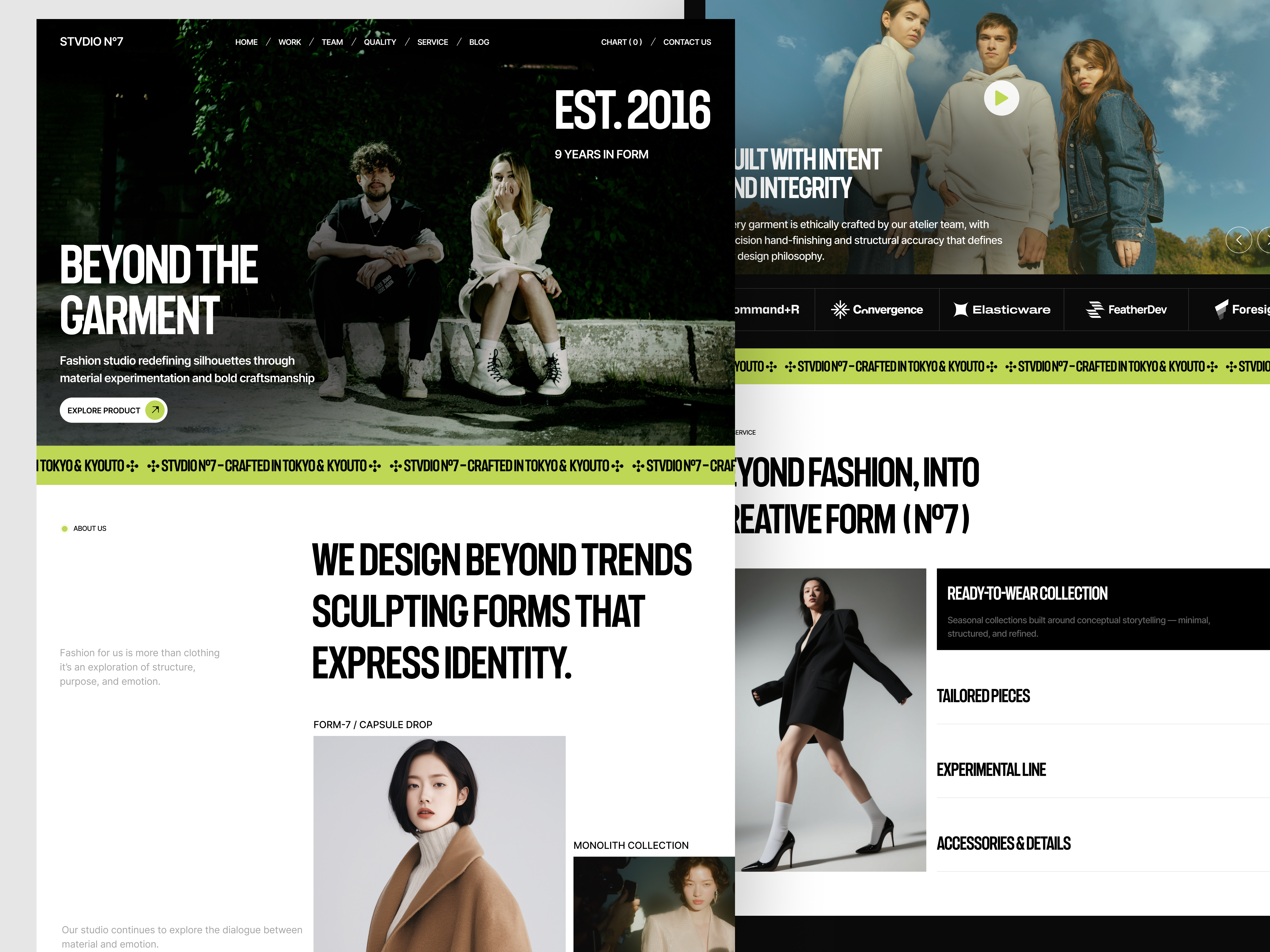 STVDIO N° - Fashion Studio Website branding design e commerce ecommerce editorial fashion fashion website graphic design home page homepage landing page layout layout design marketplace ui ui ux user interface web design website website design