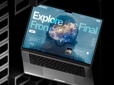 Interstellar Voyages – Space Tourism Landing Page Design app branding design futuristic hero section landing page logo space ui uiux ux web design website website design