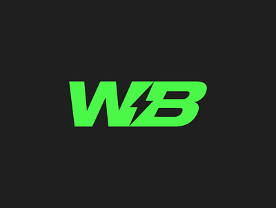 Letter WB with Lightning Logo Design alphabet branding design energy flash initial wb letter wb lightning logo logo collection logo design logo maker logomark wb wb energy wb flash wb icon wb lightning wb logo