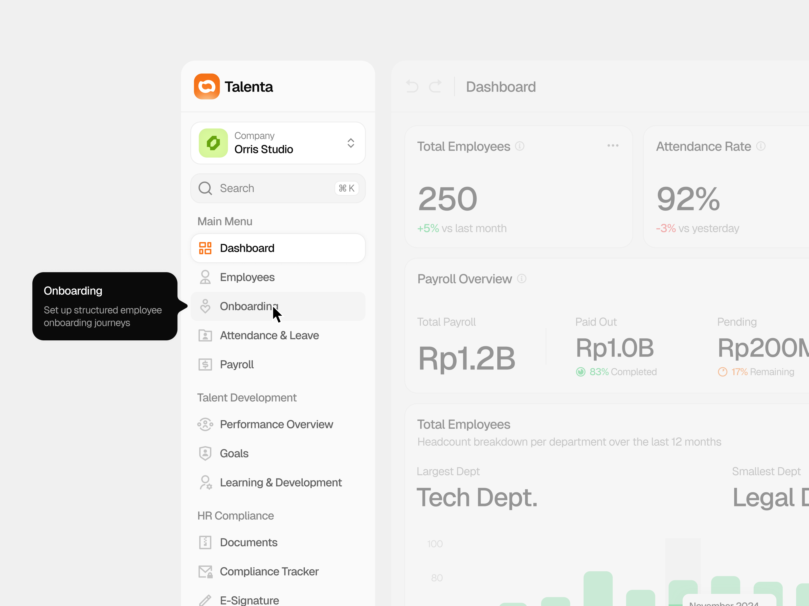 Example of Dashboard Projects