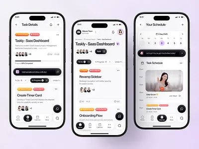 Taskly - Project Management App activity planner app management mobile app mobile design online meet app planner app planning app productive app project project app project management app saas schedule app task task list task management app team work app to do app uiux