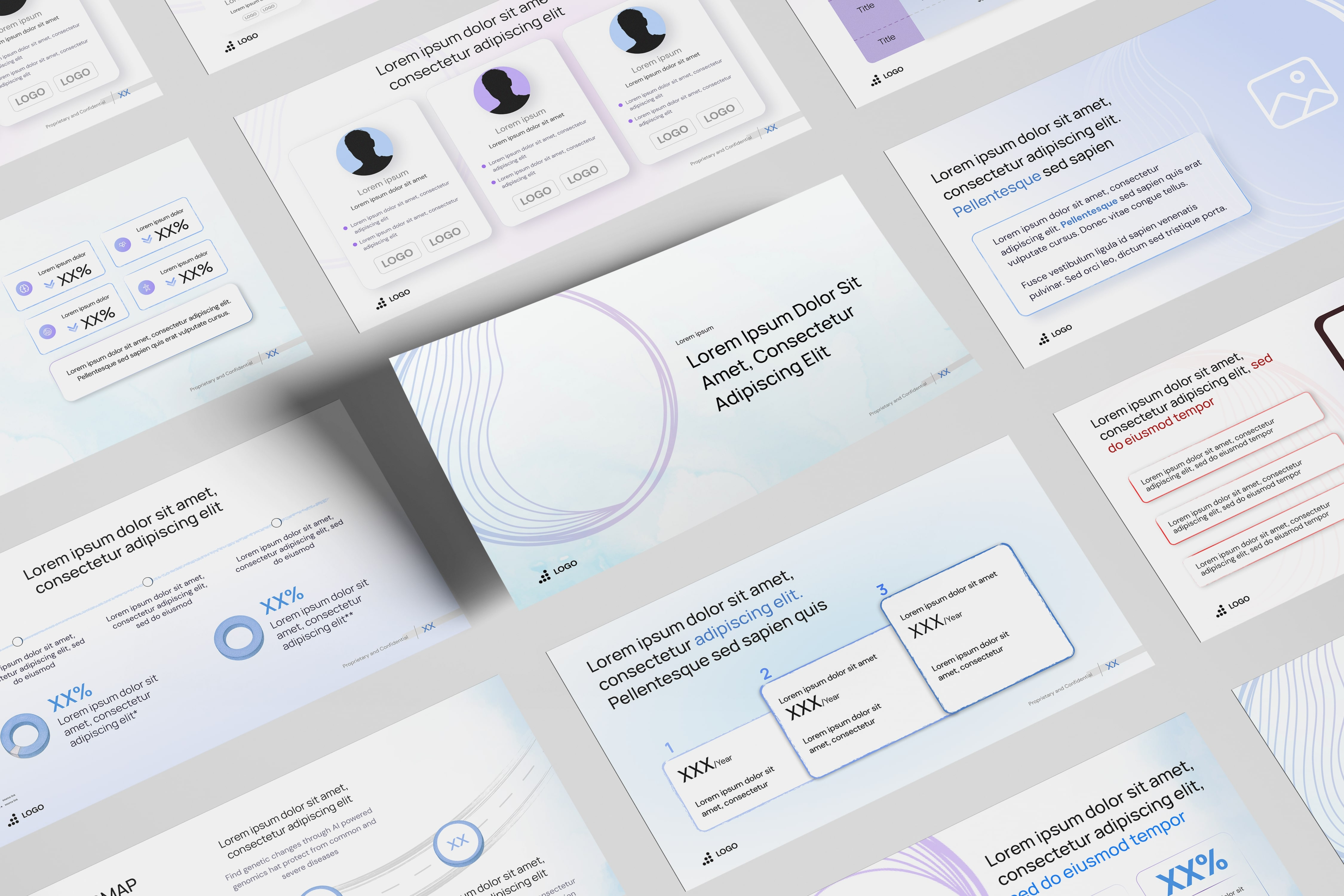 Modern Slide Pitch Deck Design for Biotech, Pixel Anatomy Studio minimalist design