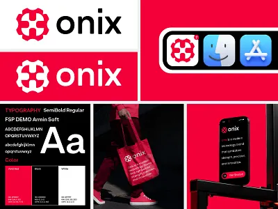 Onix – Logo Branding Design abstract logo ai logo brand identity branding corporate branding creative logo design digital brand geometric logo innovation logo logo minimalist logo modern logo professional logo startup logo tech logo visual identity
