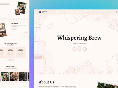Cafe landing page cafe cafe homepage cafe landing page homepage landing page ui ui design uidesign uiux