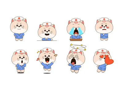 Dowpy Pet Care - Mimo Sticker Animation 2d animation brand identity branding character character design character sticker emoji gif health ip ip design lottie mascot mascot design motion graphics pet care pet clinic sticker sticker animation