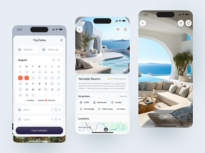 Booking App android app application booking platform booking system card hotel app hotel booking hotel branding ios mobile app online hotel booking property app room booking ticket travel app uiux user interface