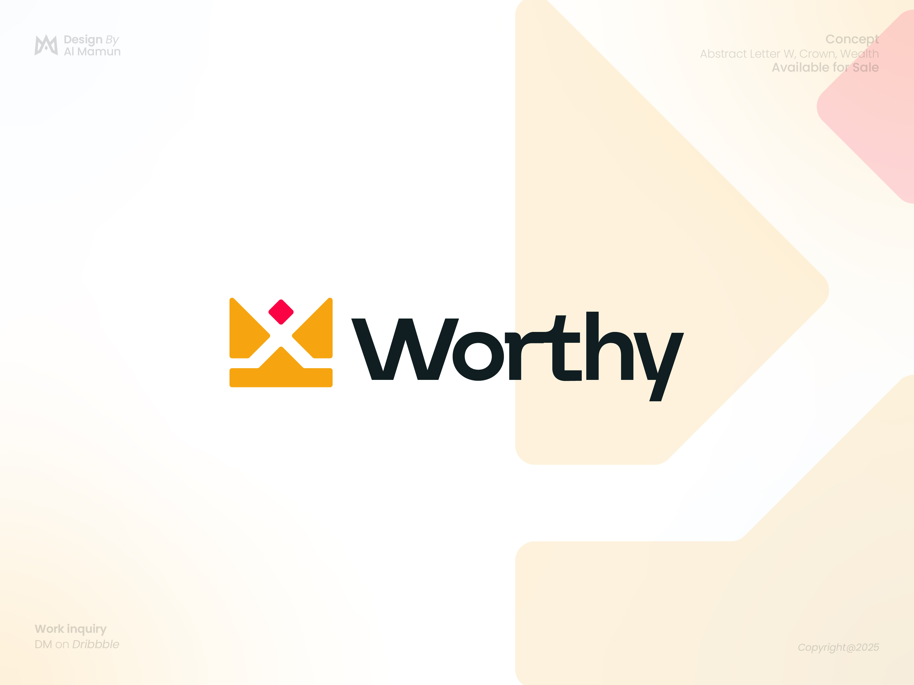 Abstract letter W, Crown, Wealth Logo abstract brand identity branding business crown logo identity letter w logo logo logo design logo designer logo icon mark modern logo professional symbol timeless unique w logo wealth worthy