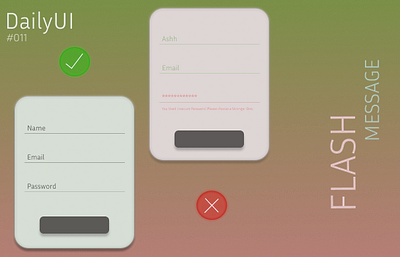 Flash Message 011 dailyui figma ui