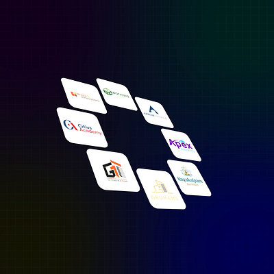 Animated logo portfolio 3d animation app bitcoin blockchain branding collection device gadget hero identity landing page logo logos motion graphics social tech ui website