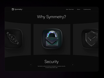 Symmetry - Carousel interaction animation carousel design figma interactive prototype slider ui ui design ux design web design website