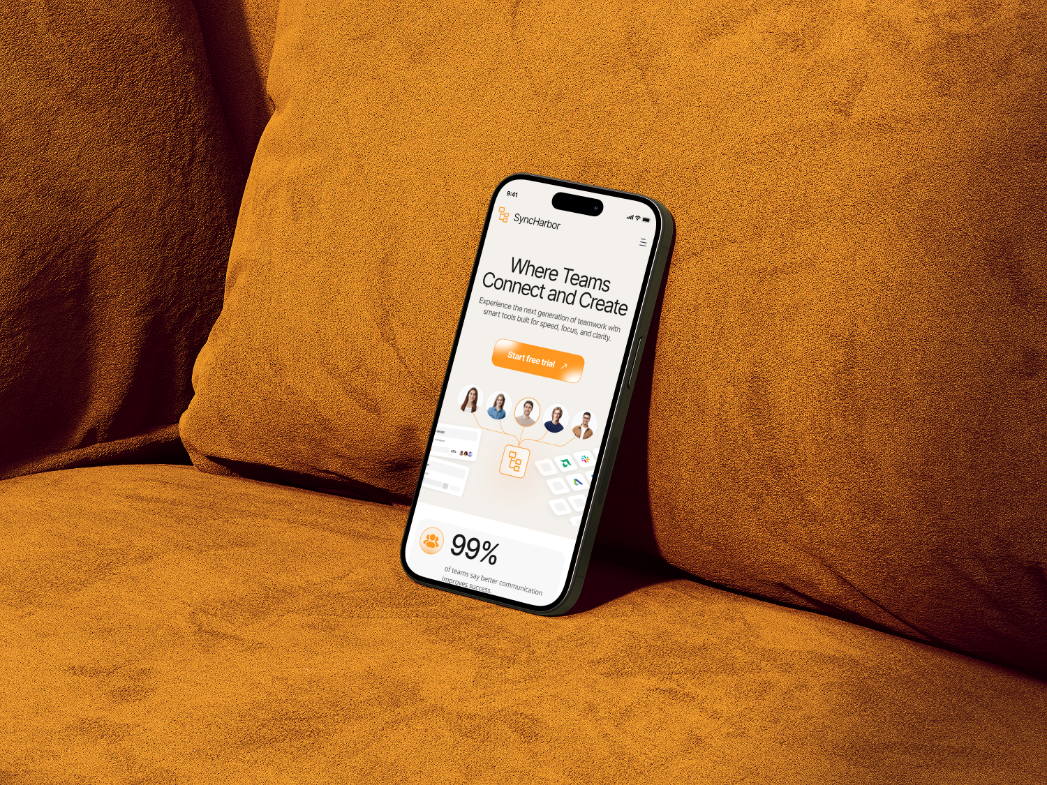 Team management SaaS landing page responsive ui ux design app design interface product service startup ui ux web website