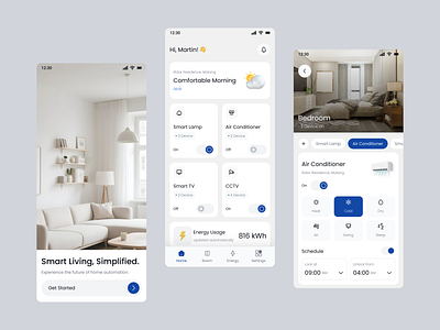 EON – Smart Home Control Dashboard Mobile App clean design control dashboard design detail page homepage ios app living room minimalist mobile app mobile design modern design onboarding smart home control smart living ui uidesign uiux ux uxdesign