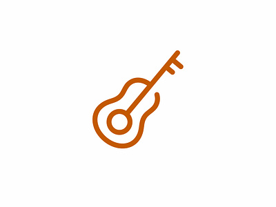 Guitar key door fimbird guitar key lock logo logodesigner music realestate