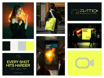 Ratio Production – Crafting Cinema with Purpose brandidentity cinematicdesign creativestudio designcasestudy everyshothitsharder filmbranding goldenratio logodesign ratioproduction