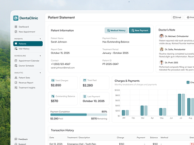 SaaS Dashboard Dental Clinic Management System dashboard dentalclinic dentist healthcare healthtech medical medicaldashboard saas webdesign website
