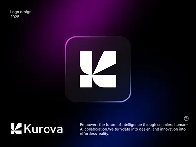 Kurova - AI startup logo, Brand Identity Design ai logo ai startup logo brand identity brand identity designer custom logo fintech logo iconic logo letter k logo logo logo designer modern logo saas logo technology logo timeless logo