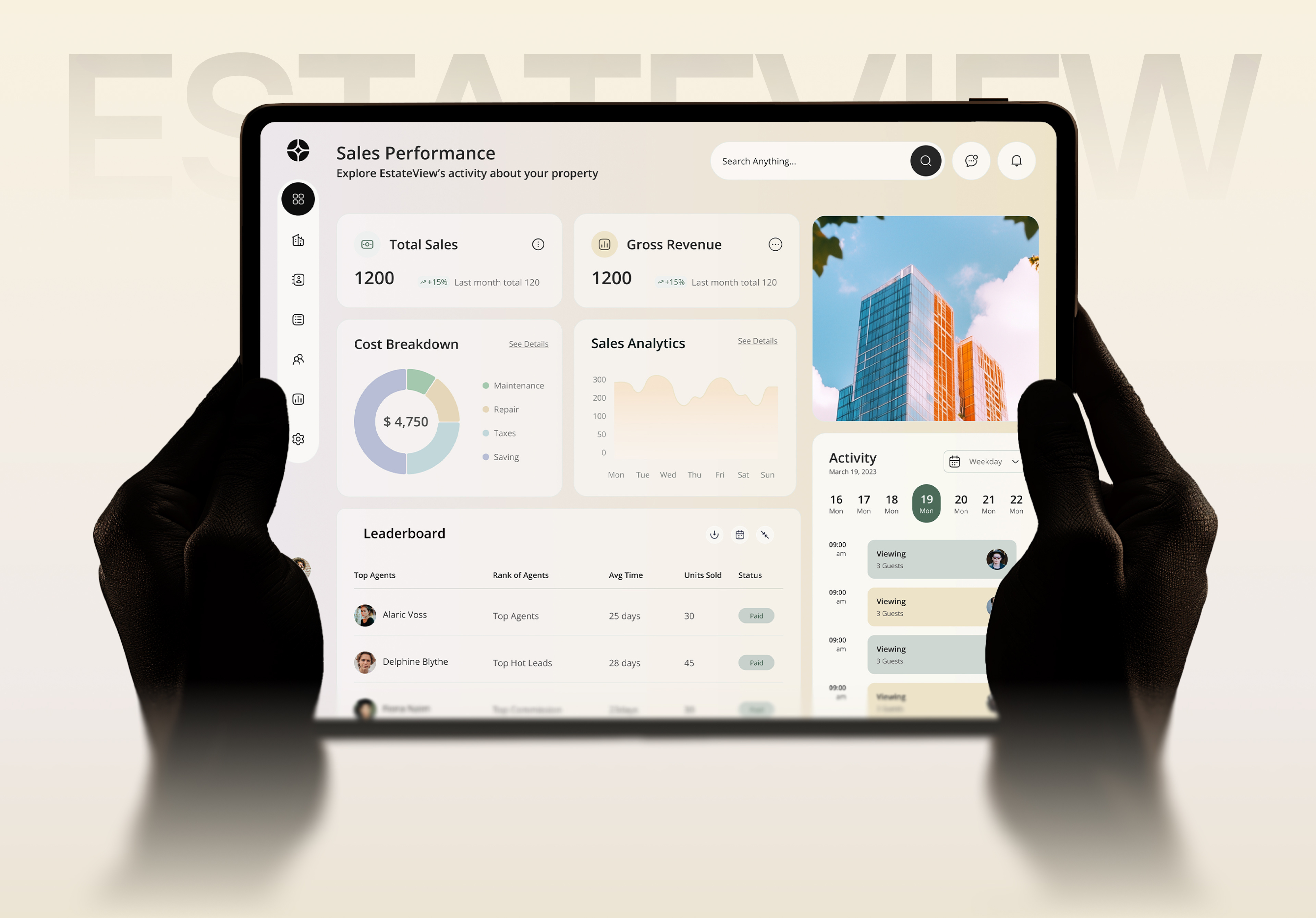 Example of Web Application & Dashboard Design