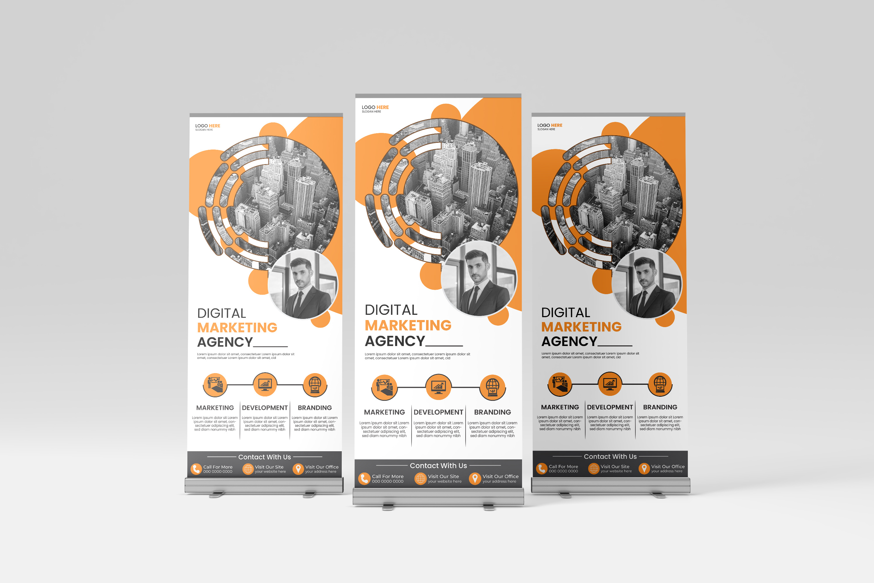 professional modern corporate business rollup banner design stand banner