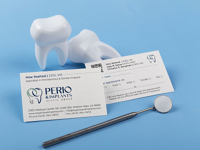 Business Card Design for Perio & Implants brand brand guideline brand identity branding business card dental dentist dentistry design digital digital art graphic design health healthcare identity branding medical modern professional stationary