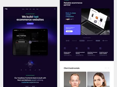 RMG Media agency dark digital gradient purple gradient transformation ui