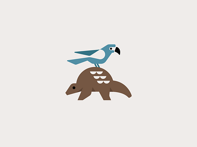 Pangolin and Spix's macaw logo animal bird brand branding design elegant geometrical geometry graphic design logo logo design logo designer logodesign logodesigner logotype modern pangolin spixs macaw