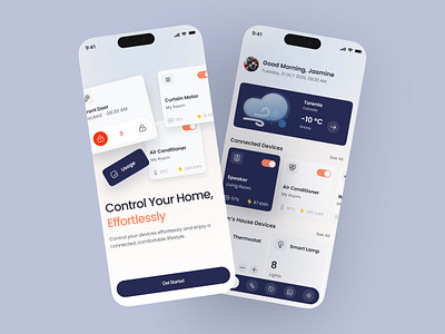 Smart Home App – Effortless Control, Elegant Experience appdesign cleandesign designinspiration dribbble homeautomation interfacedesign iosdesign lightmode minimaldesign mobileui smarthome uidesign uxdesign