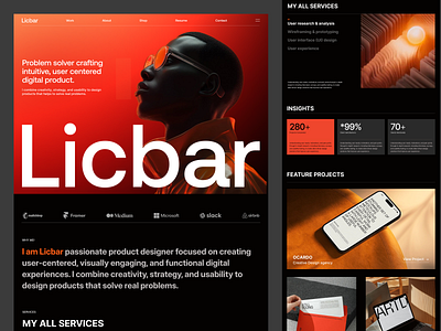 Portfolio landing page agency design landing page modern personal portfolio ui design web design website
