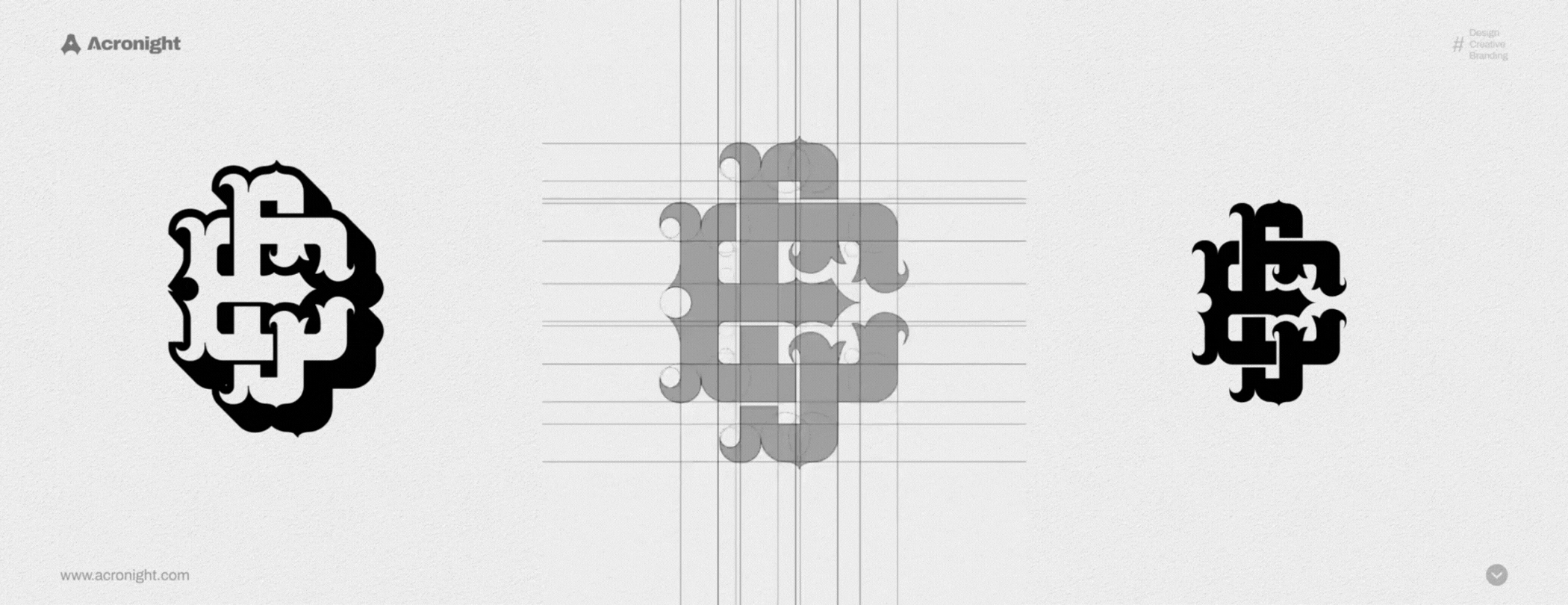 Example of Custom Monogram Logo Gothic