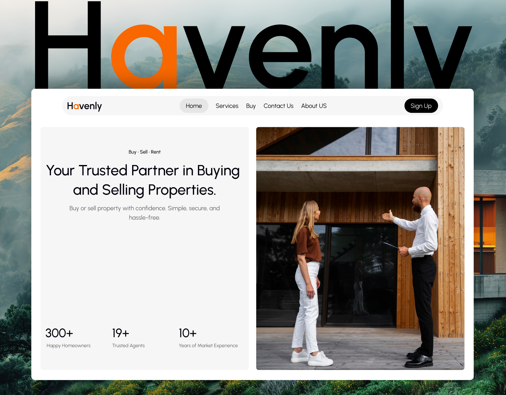 Havenly - Luxury Living Real Estate website UI/UX Design animation branding clean ui design figma design landing page landing page ui ui uiux design website design