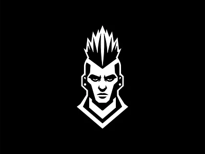 Bold Punk Man Logo attitude bold branding design fashion icon identity illustration logo man mark mohawk music portrait punk rebel rock symbol urban vector