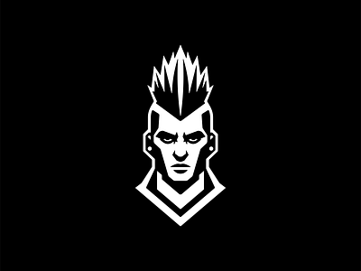 Bold Punk Man Logo attitude bold branding design fashion icon identity illustration logo man mark mohawk music portrait punk rebel rock symbol urban vector