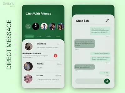 Direct Message chat dailyui ui wp