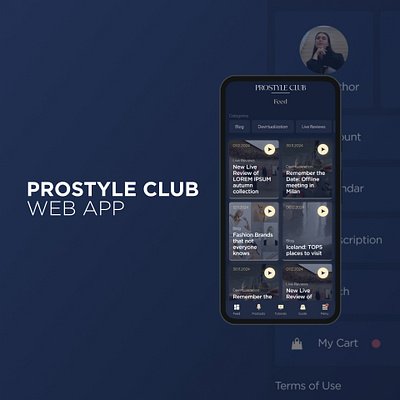 Prostyle Club Web Application app design graphic design pwa ui ux web web design