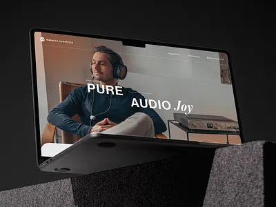 Premium UI design / Audio tech branding headphones hero design premium tech typography web design