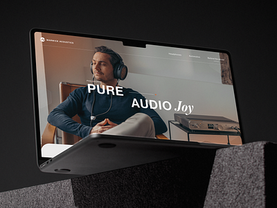 Premium UI design / Audio tech branding headphones hero design premium tech typography web design