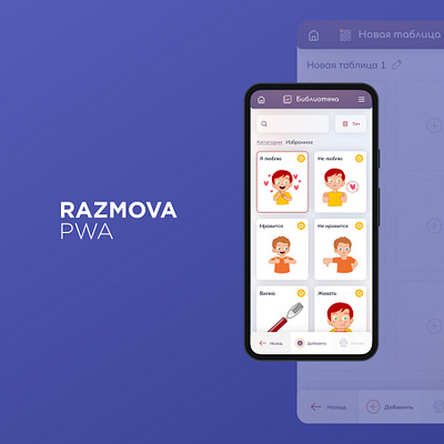 RAZMOVA Atlernative Communication App app design graphic design pwa ui ux web web application web design