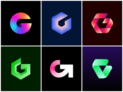 “G” letter logo collection branding g letter logo g logo design identity branding logo design logo design branding minimal logo saas branding saas logo web3 branding web3 logo