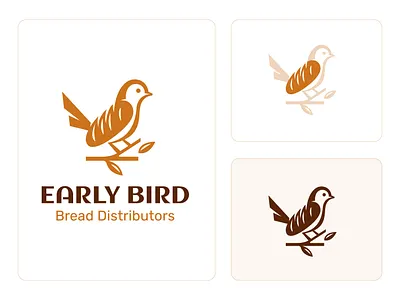Early Bird Bread Logo animal logo bird logo brand identity branding bread bread logo creative creative logo design early bird food food branding icon logo logo design mark professional logo symbol visual identity
