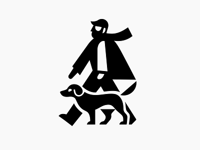 LOGO - MAN - DOG branding design dog graphic design icon identity illustration logo man marks symbol ui