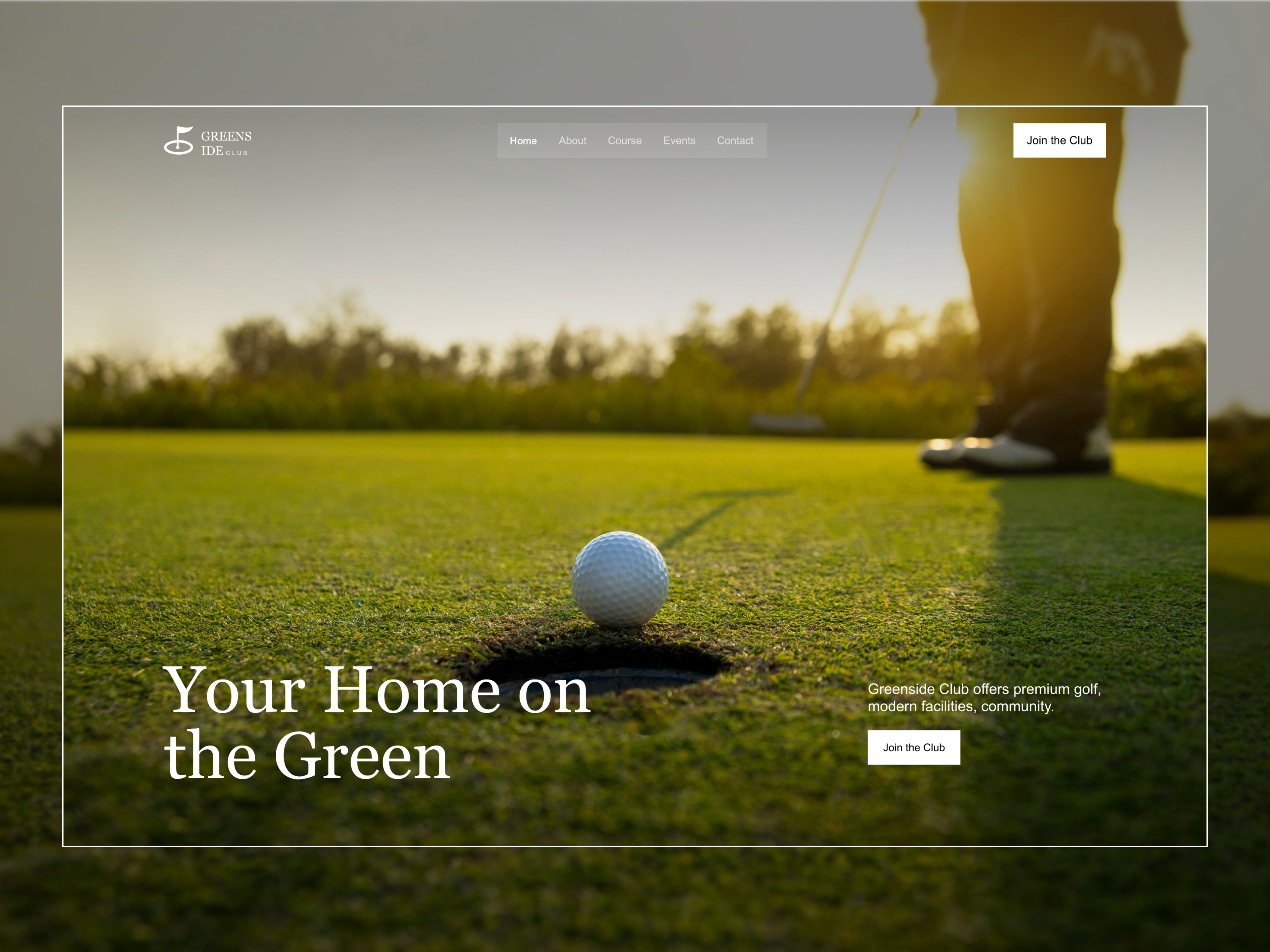 GREENSIDE CLUB - Golf Website Design