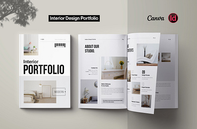 Interior Design Portfolio Template 3d animation architecture branding brochure clean design graphic design illustration interior interior design logo minimal motion graphics photography portfolio print ui
