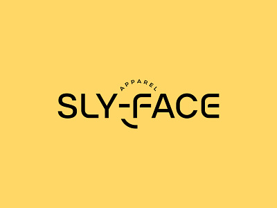 Sly-Face Apparel - Logo Design apparel apparel logo clever clothing clothing logo design emoji face face logo giletroja illustration lettermark logo logo design minimalism sly face smart typography ui wordmark