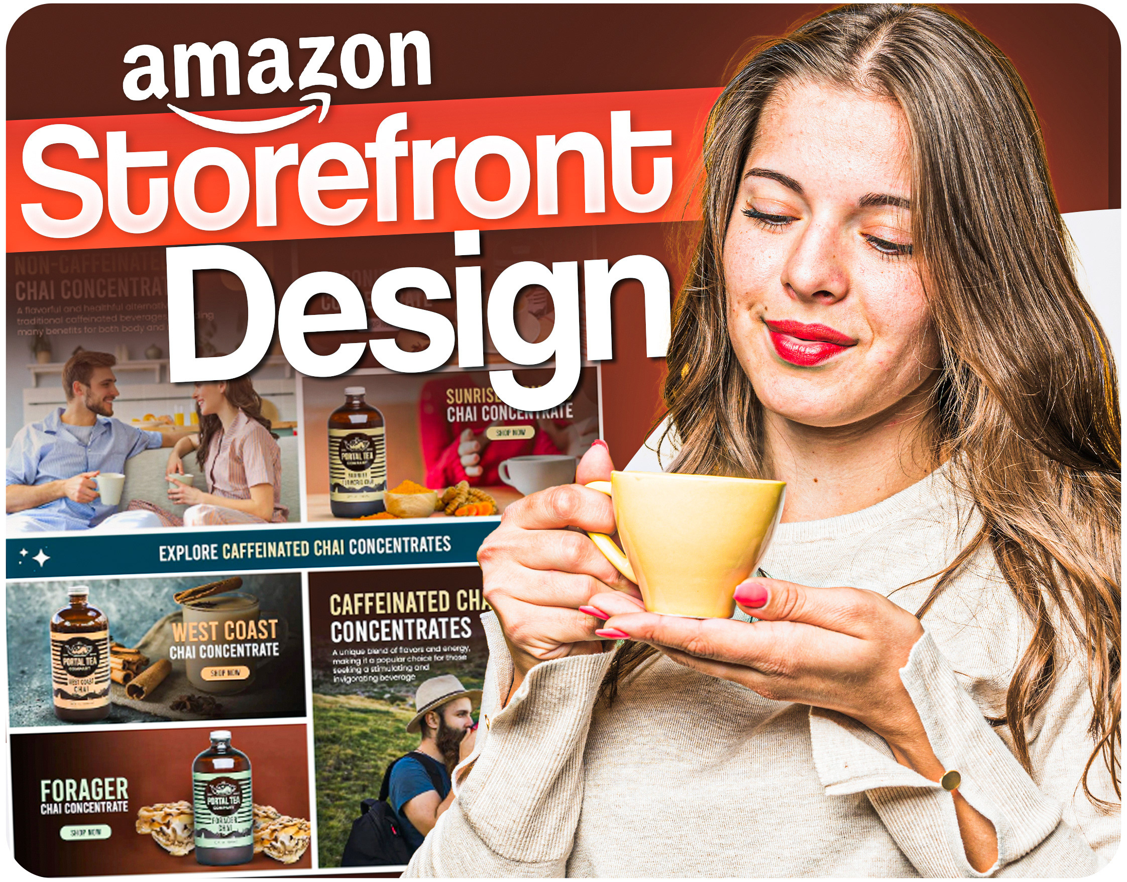 Amazon Storefront Design - Chai Concentrates amazon amazondesign amazonstorefront amazonstorefrontdesign branding graphic design graphicdesign storedesign storefrontdesign