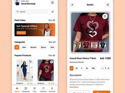 Fashion E-commerce Mobile App Design e commerce mobile app shopping ui ux